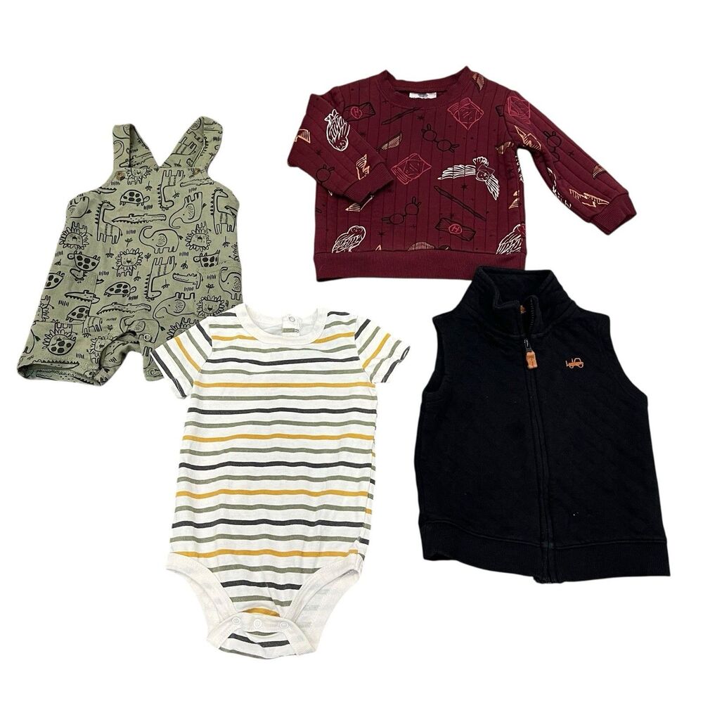 Lot Of 4 Cute Toddler Boys Clothes Size 18 Months Harry Potter Max & Marcus vest